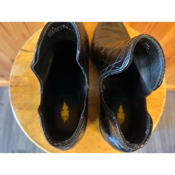 Volatile Women’s Black Croc Ankle Bootie Sz 9 - Picture 5 of 9